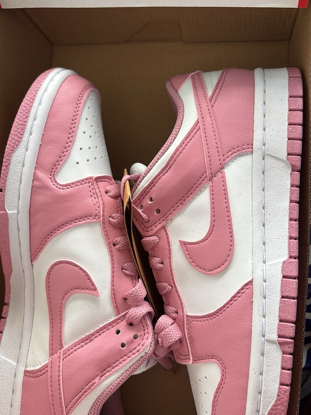 Nike Women’s Pink and White Low-Top Sneakers